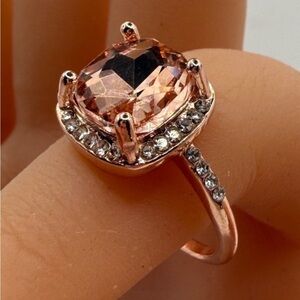 Rose Gold Halo Ring